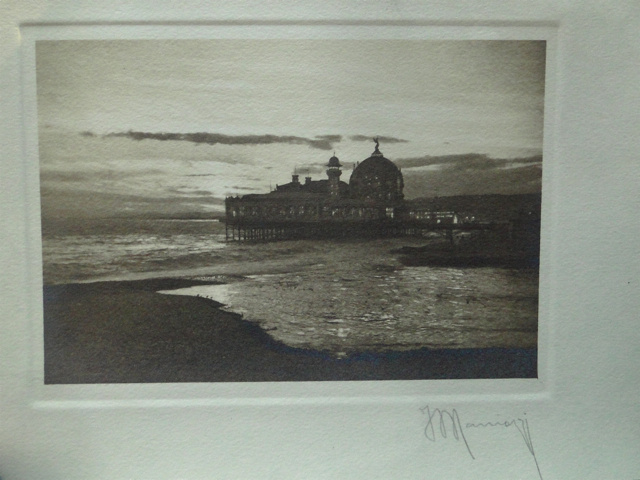 "Jetty to the sunset" Nice, france.  Signed J. Maniezzi