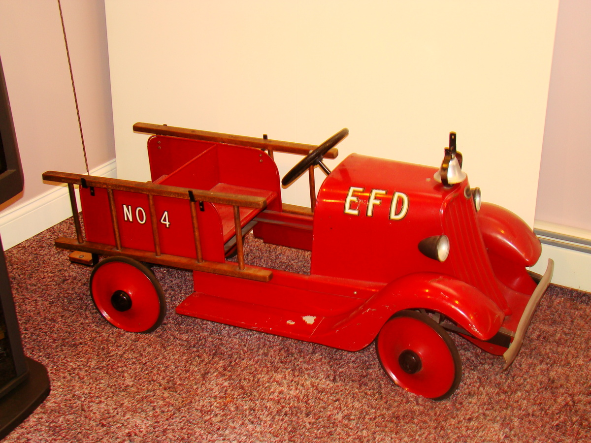 Dads  pedal  firetruck   Elgin Fire Dept. 