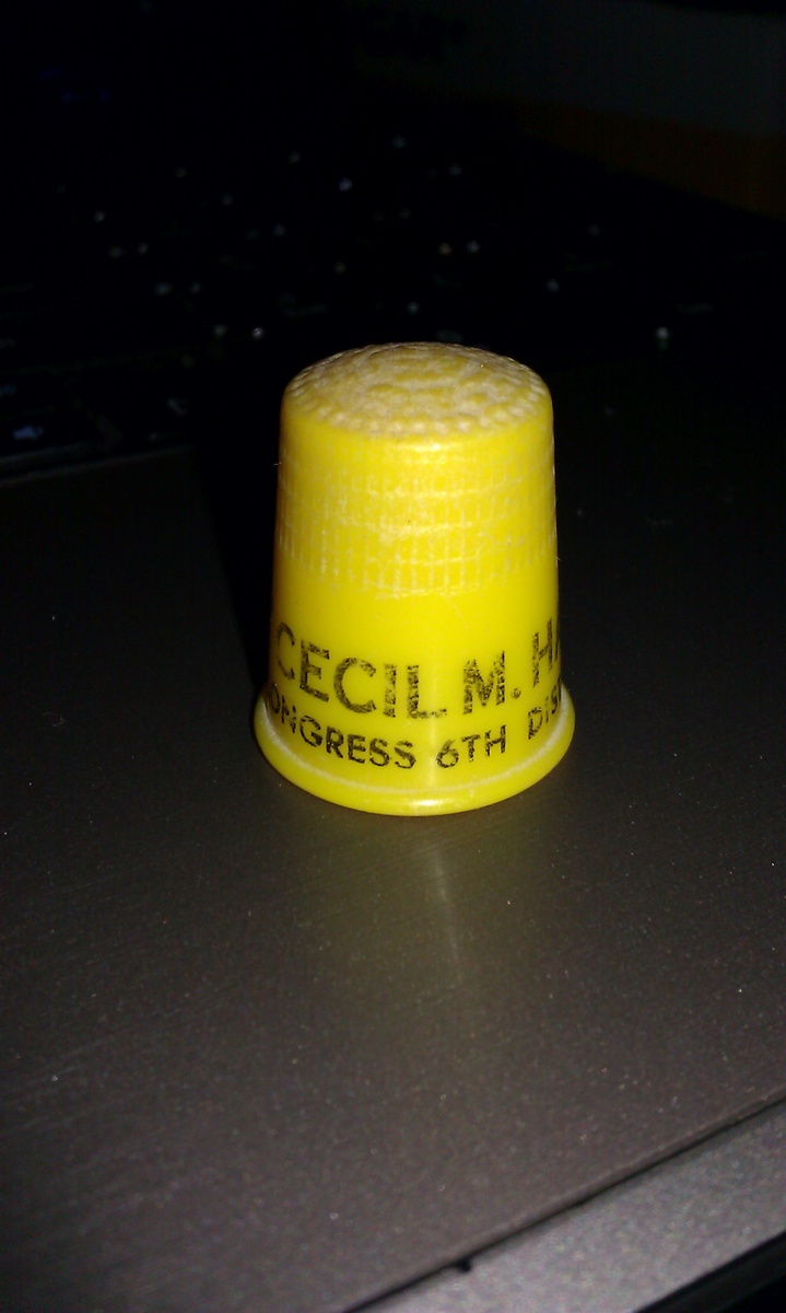 Yellow " Re elect Cecil M Harden congress 6th district" 