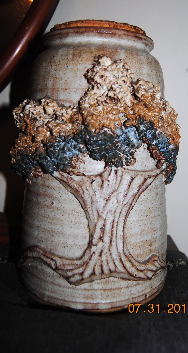 Heavy jar with cork ... - Art Pottery