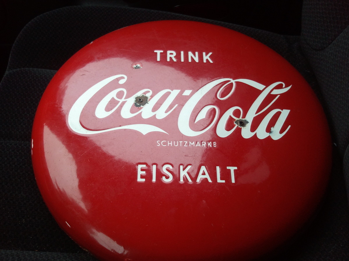 coca cola button 16in. from Germany