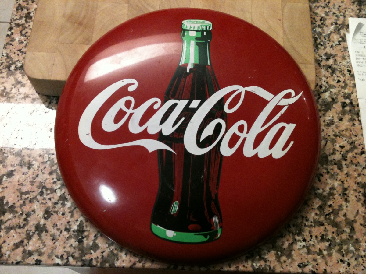 coca cola tin sign - Coca-Cola