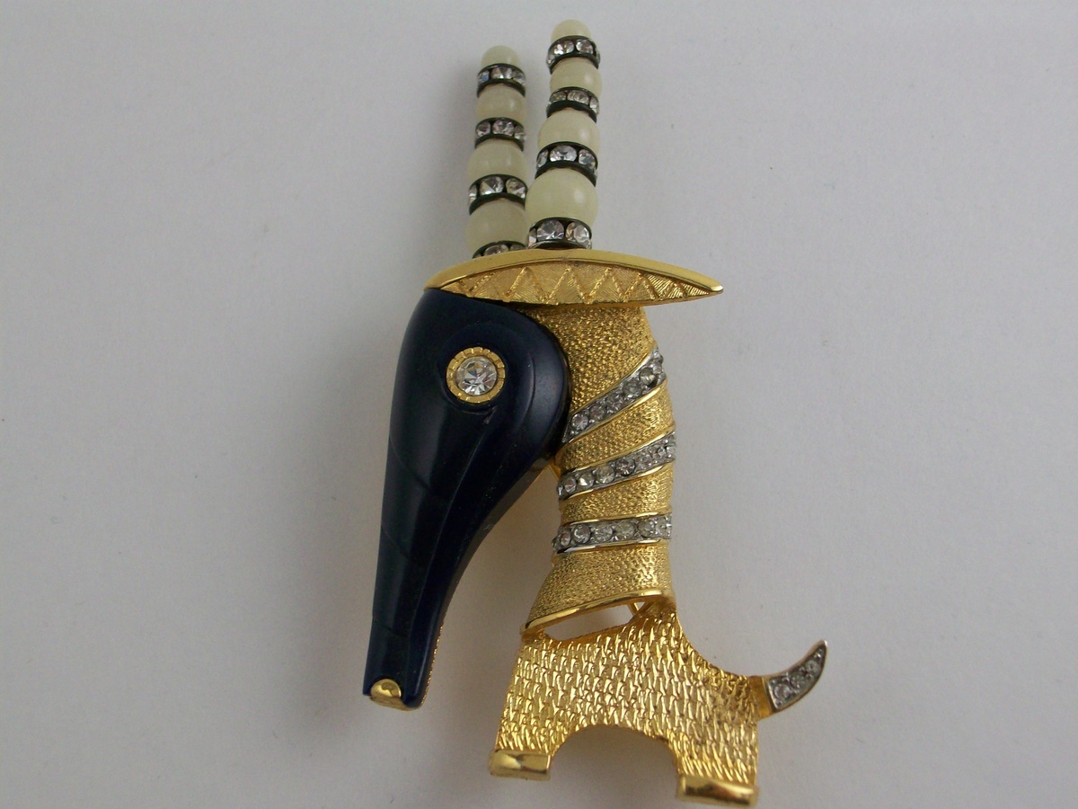 Hattie Carnegie Anteater Brooch Pin