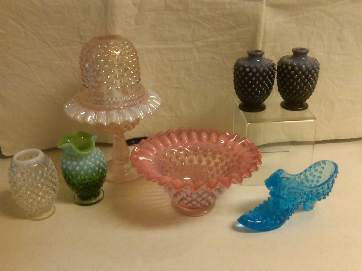 Fenton Hobnail From my Collection: Ultra rare Violet Opalescent Purfumes