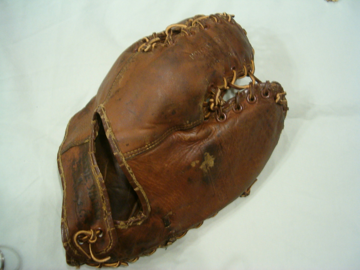 old baseball mitts