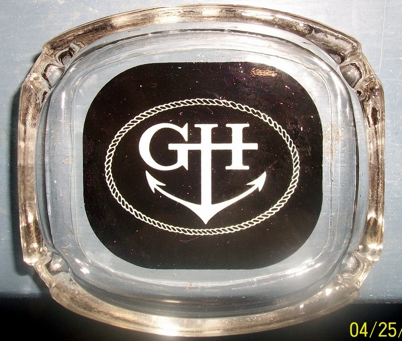 Vintage 1950's Chicago Graemer Hotel glass ashtray - Tobacciana