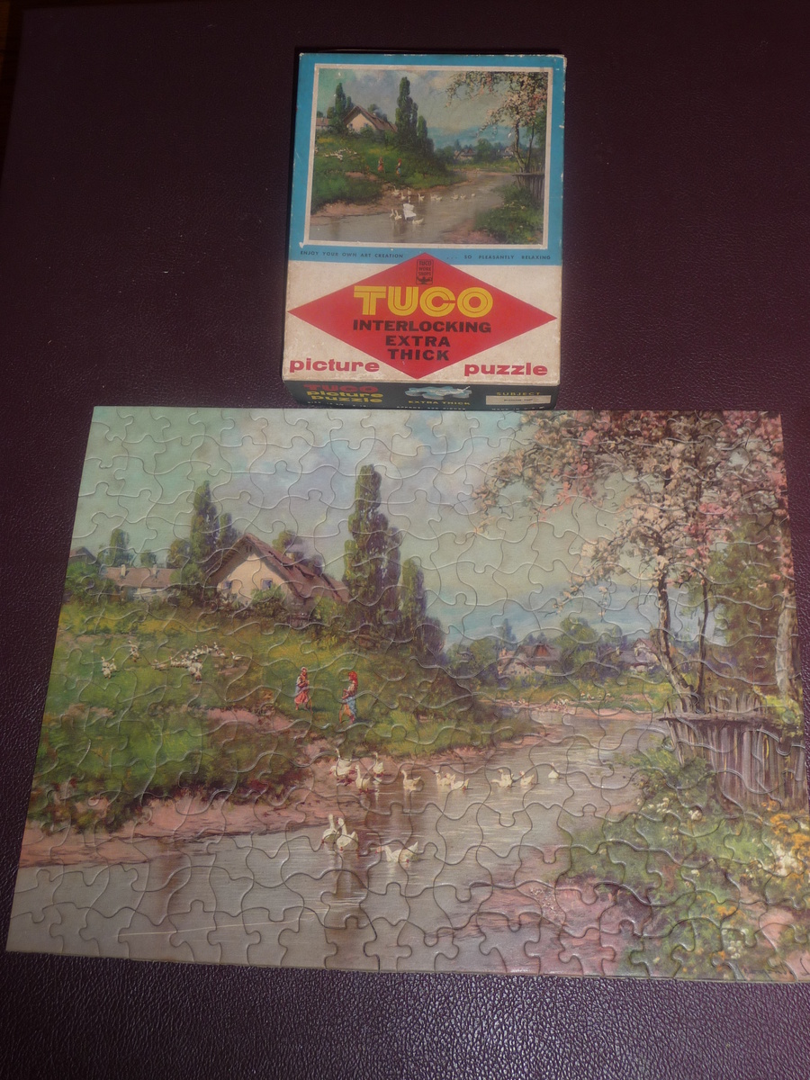 1950's Tuco Extra Thick Blossom Time Puzzle approx 300 pieces