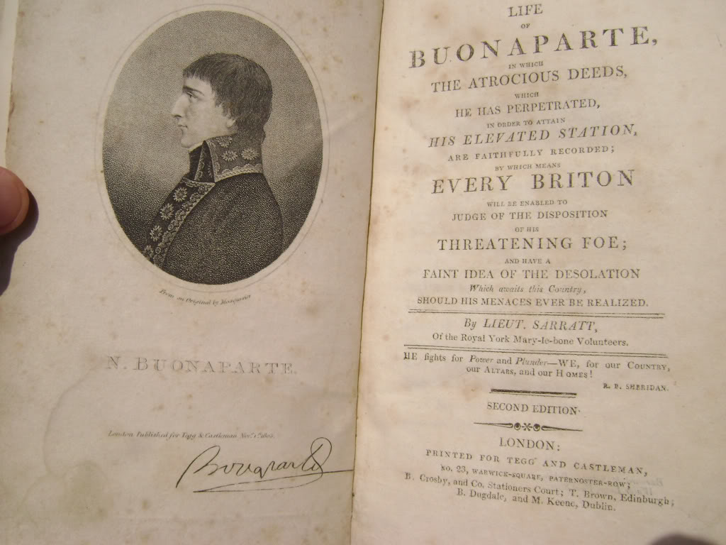 Napoleon signature in 1803 book about himself?