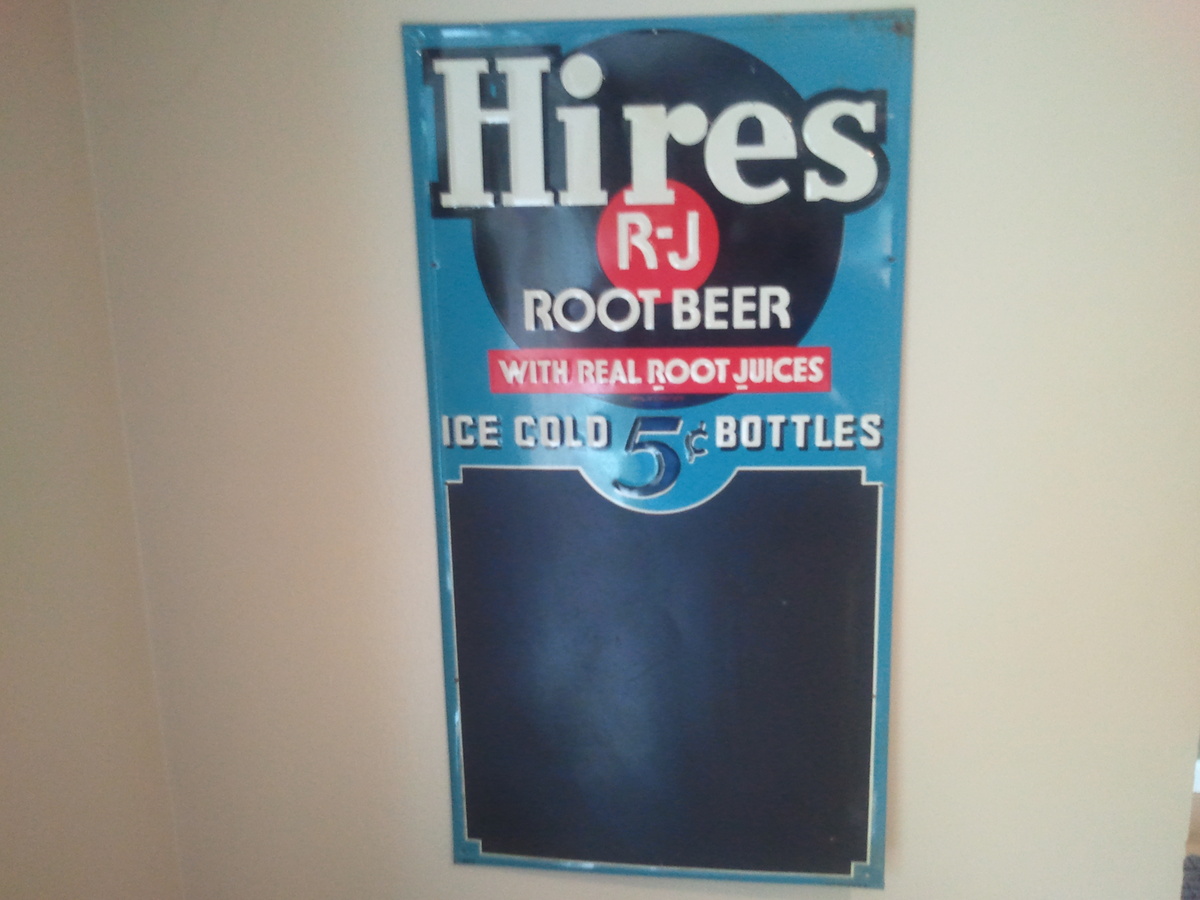 Hires Root Beer Menu sign