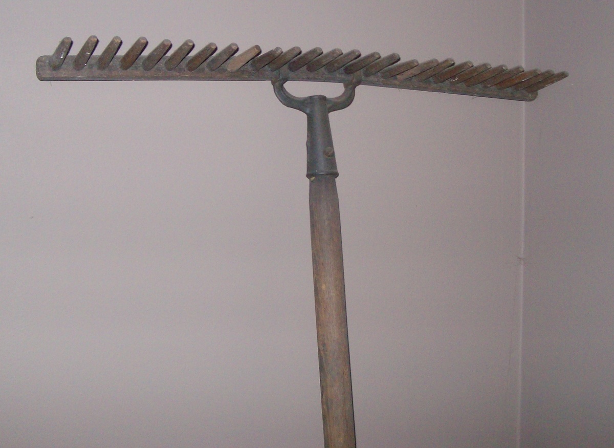 Old "Wooden" Long handled Rake - Tools and Hardware