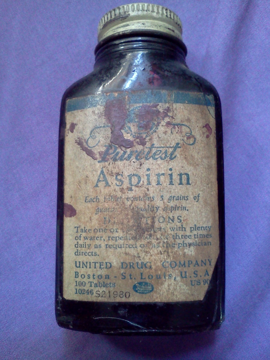 Old Puretest Aspirin bottle