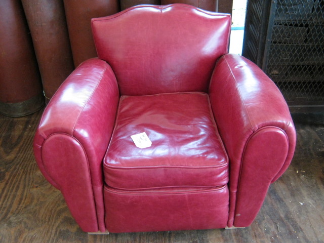 Leather easy chairs