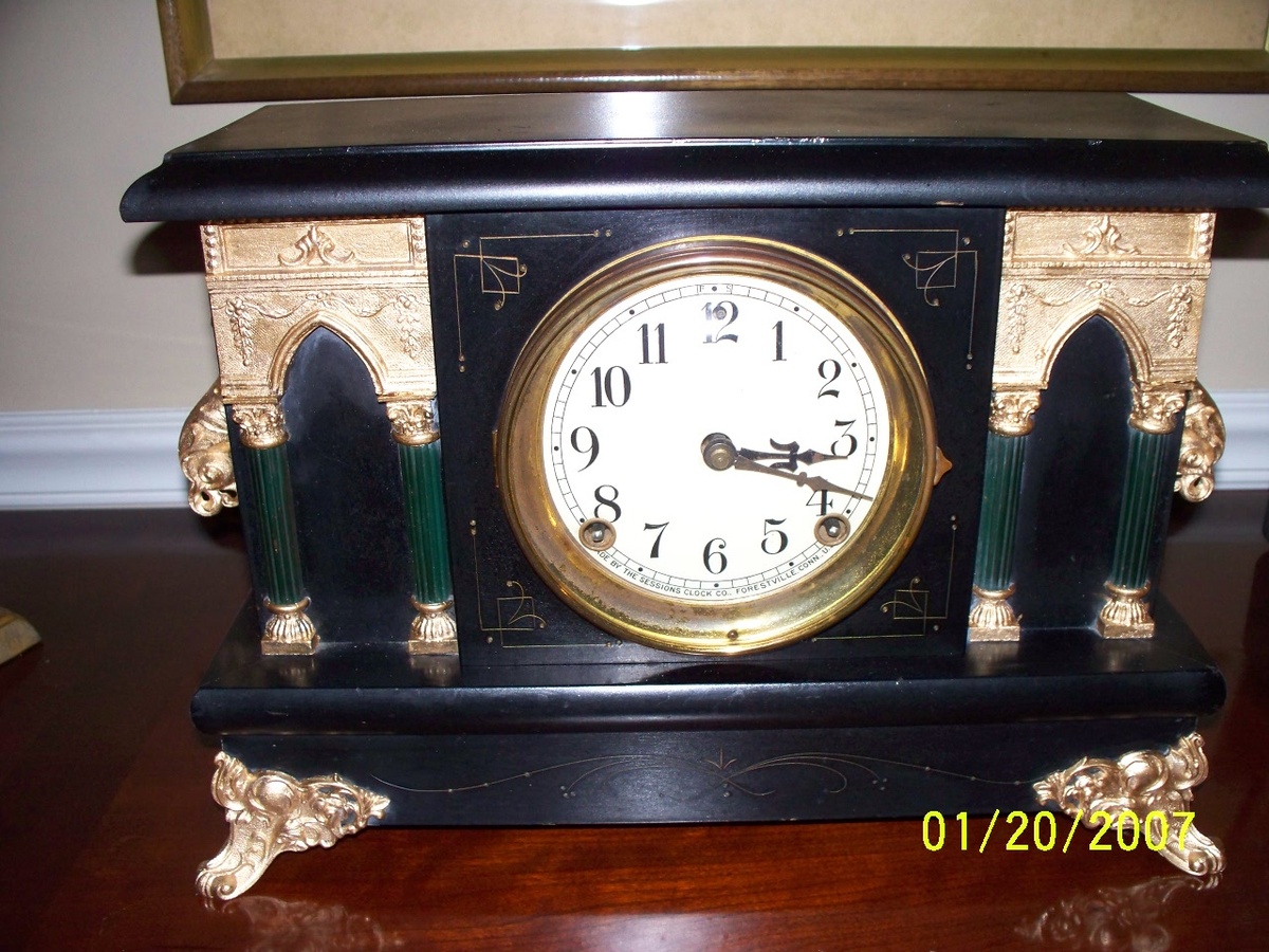 Early 1900's Sessions 8 day mantle/ shelf clock