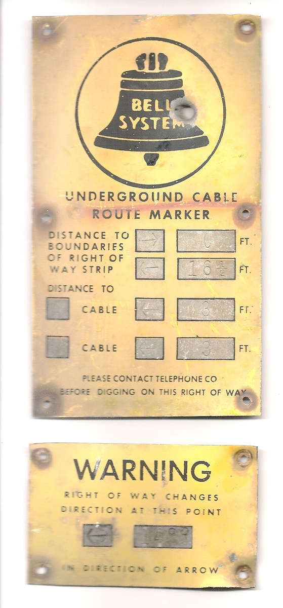 Bell System Toll Route Marker 