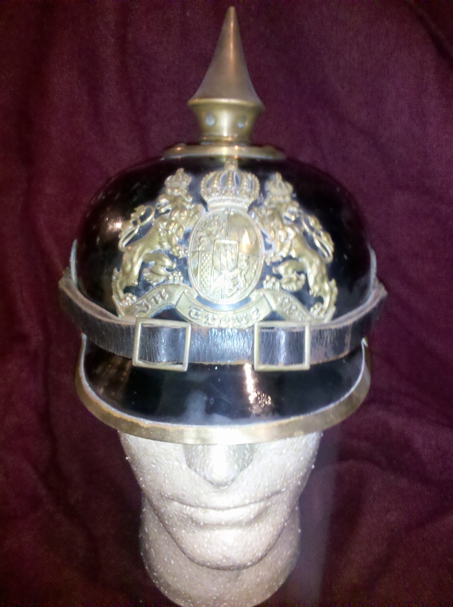 WWI Bavarian Spiked Helmet 1914...made of METAL!!