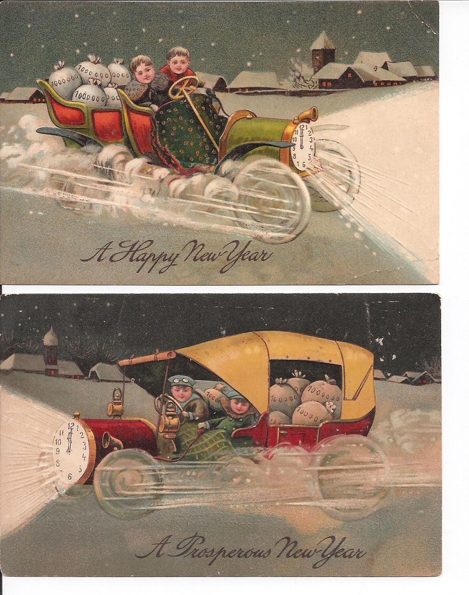 Santa Zooming Around In Fancy Car!