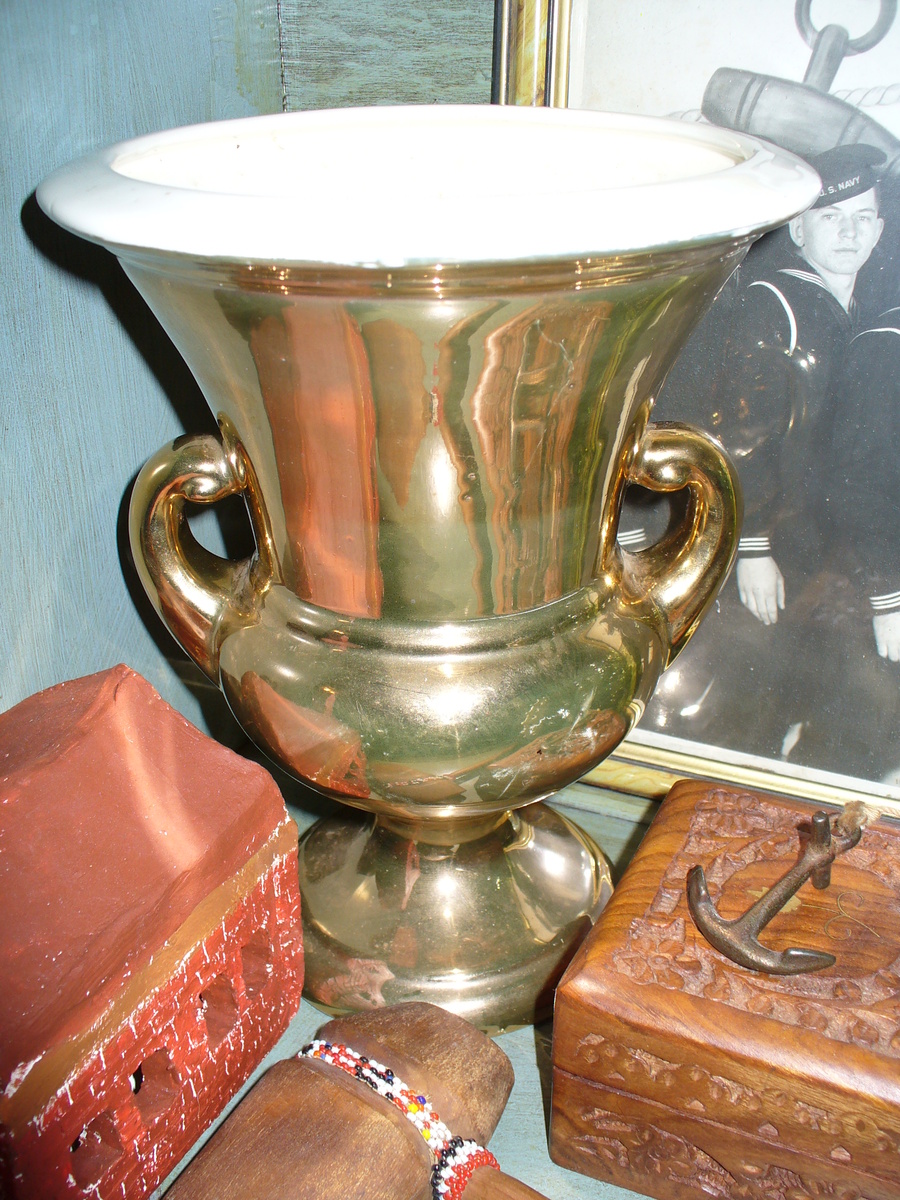 22K Gold Haeger Vase - Art Pottery
