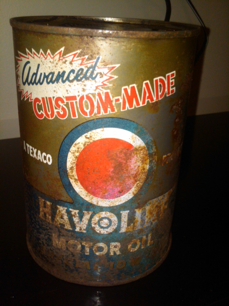 Havoline advanced custom made motor oil can