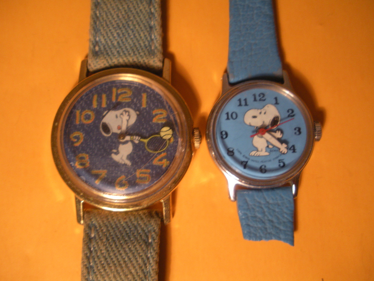 3 Character Watches ... SNOOPY  ... "and the Red Barron" - Wristwatches