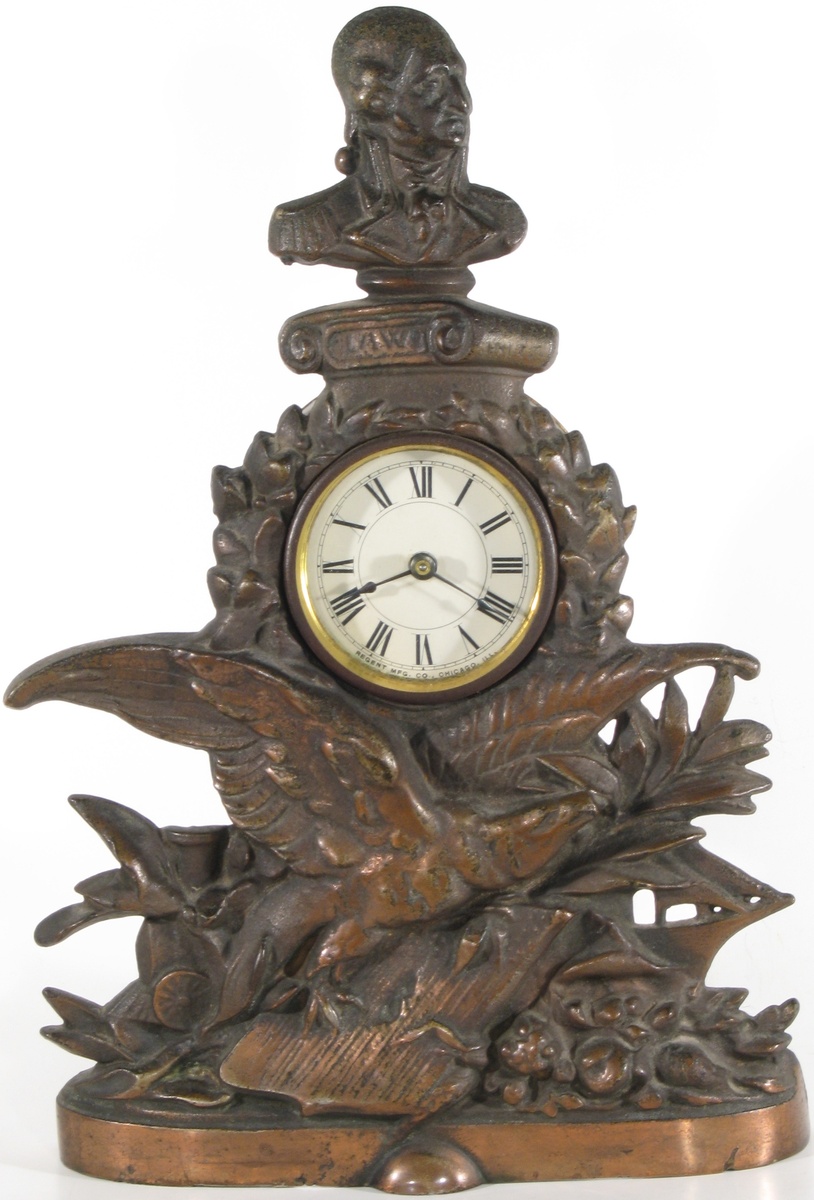 Thomas Jefferson Cast Front Clock, ca. 1900 - Clocks