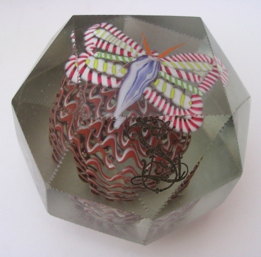 BOHEMIAN BUTTERFLY 19th CENTURY PAPERWEIGT 