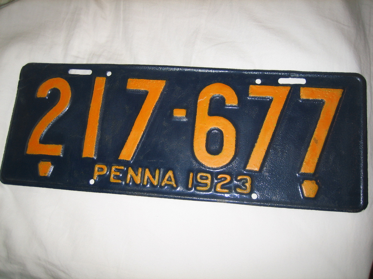 1923 pennsylvania license plate