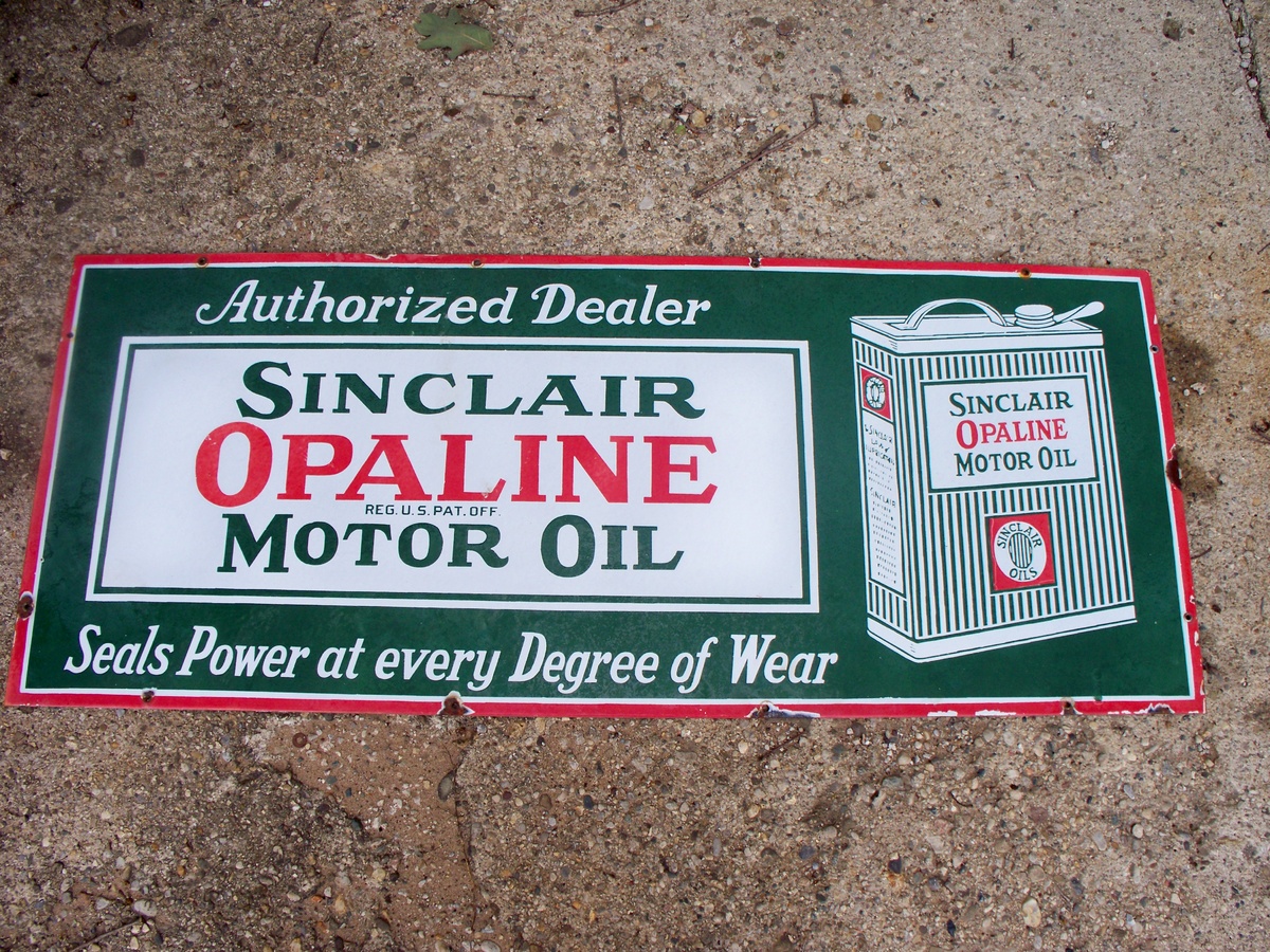 sinclair opaline porcelain 20"by 4ft - Signs
