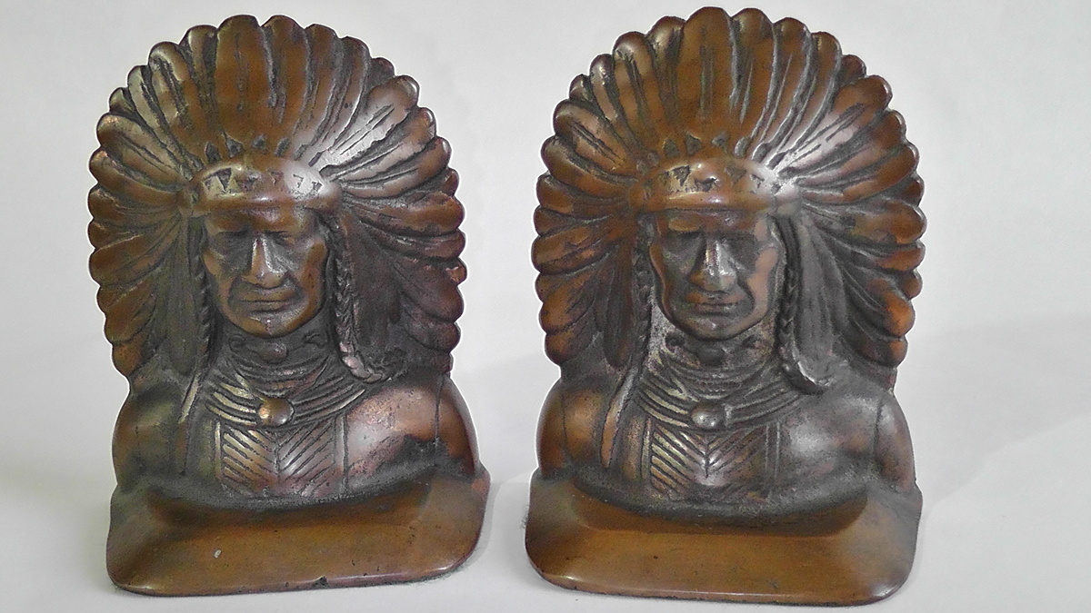 North American Indian Bookends