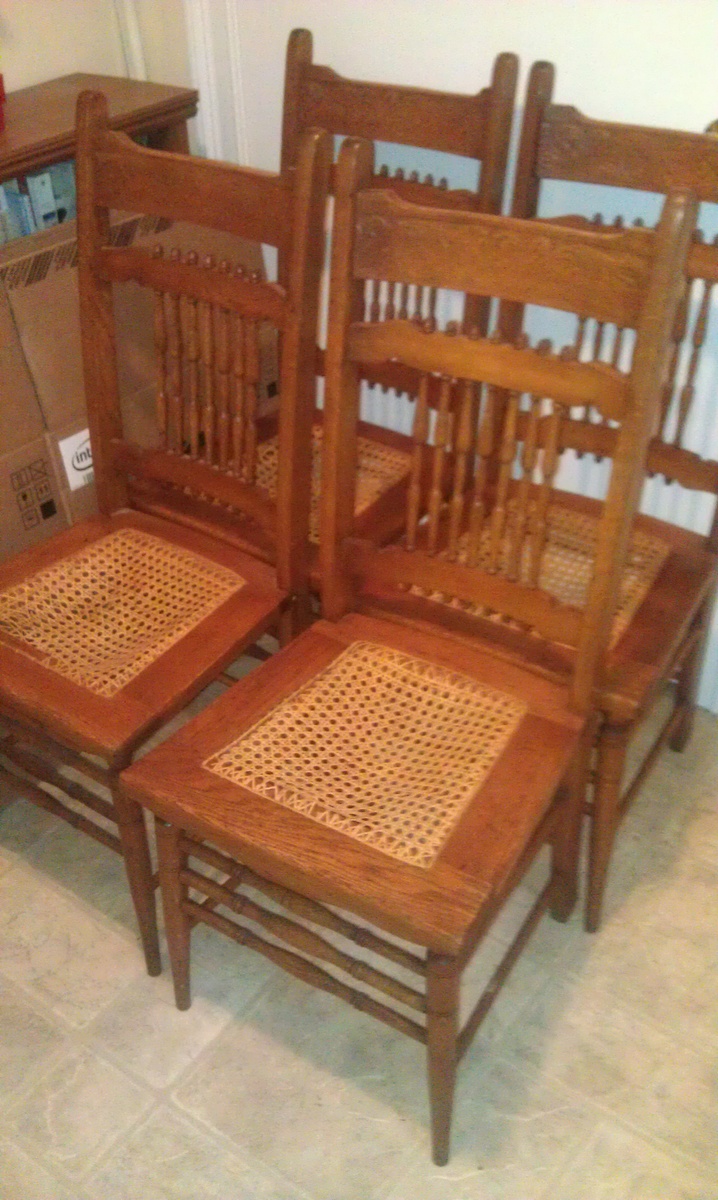 Antique Oak Side Chairs - Furniture