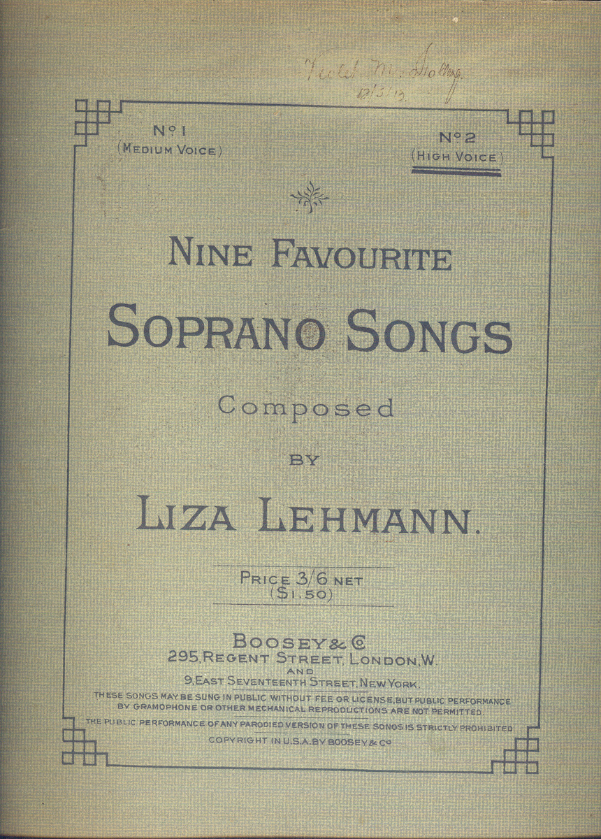 Lisa Lehmann - Music