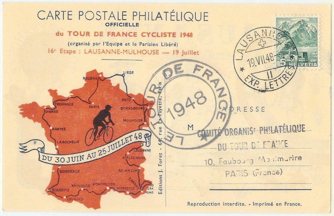 1948 Tour de France Post Card Set