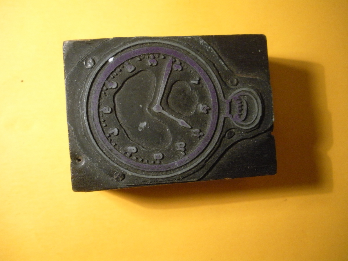 Old Printers Block for a POCKET WATCH - Pocket Watches