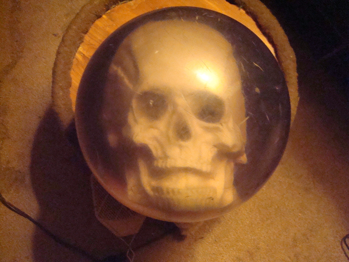 Ebonite bowling ball.