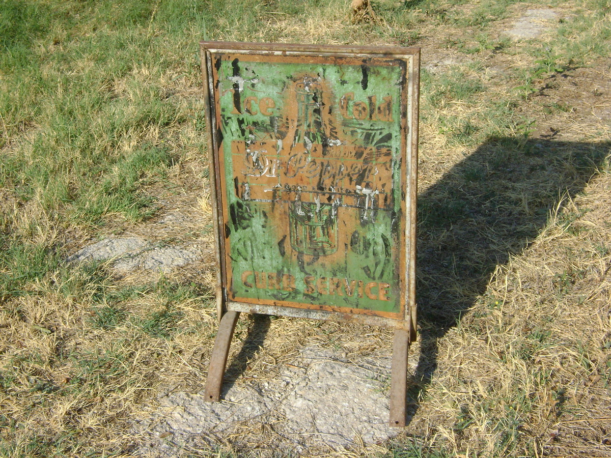 RARE Dr. Pepper Sidewalk Sign Curb Service 1938