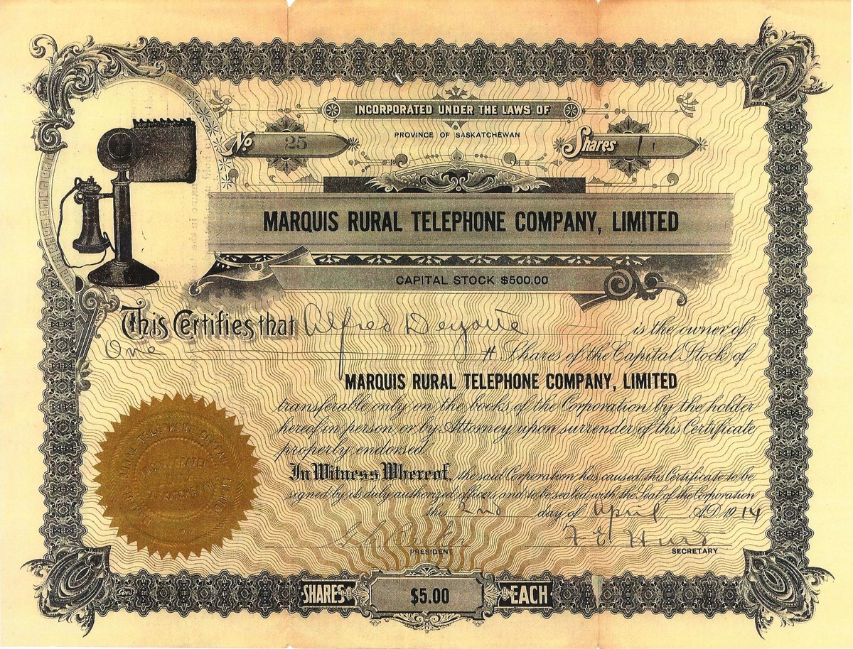 1914 Stock Certificate