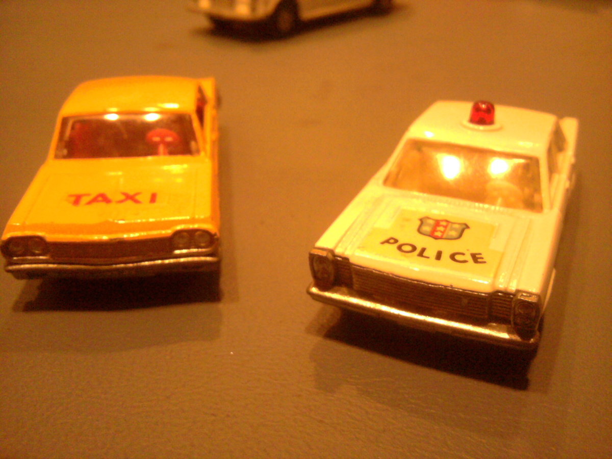The '64 Impala Taxi and the 65 Ford Galaxie Police car... Who didn't have these?  