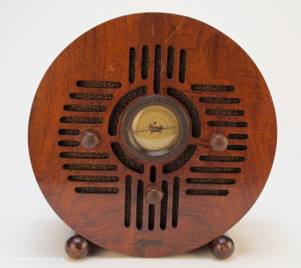 Detrola "Wooden Blue Bird" Art Deco Tube Radio