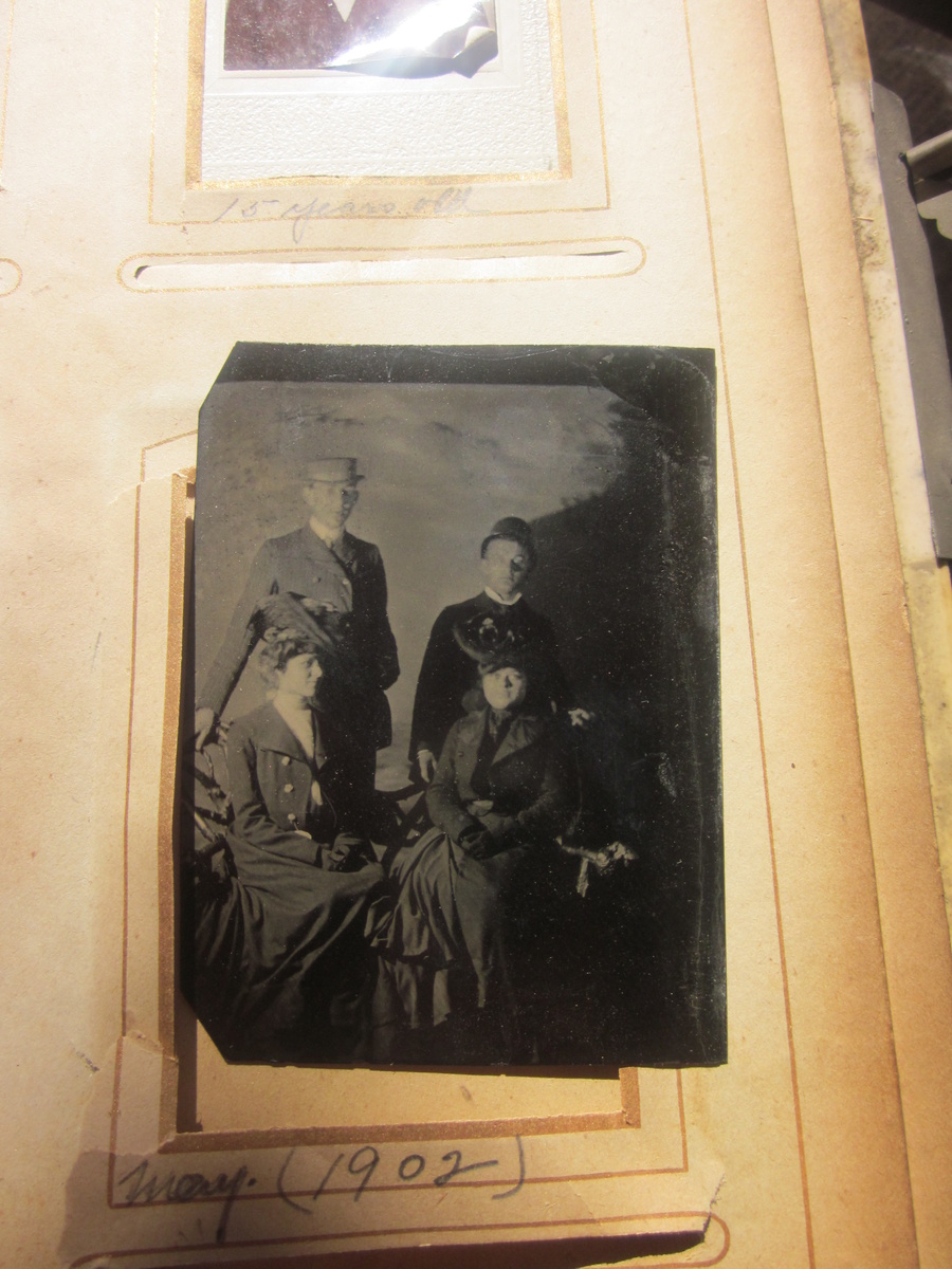 old photos made out of tin