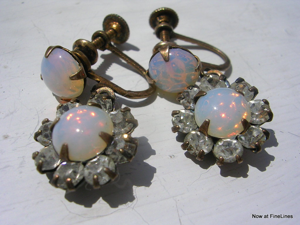 Whiteside and Blank Earrings - Costume Jewelry