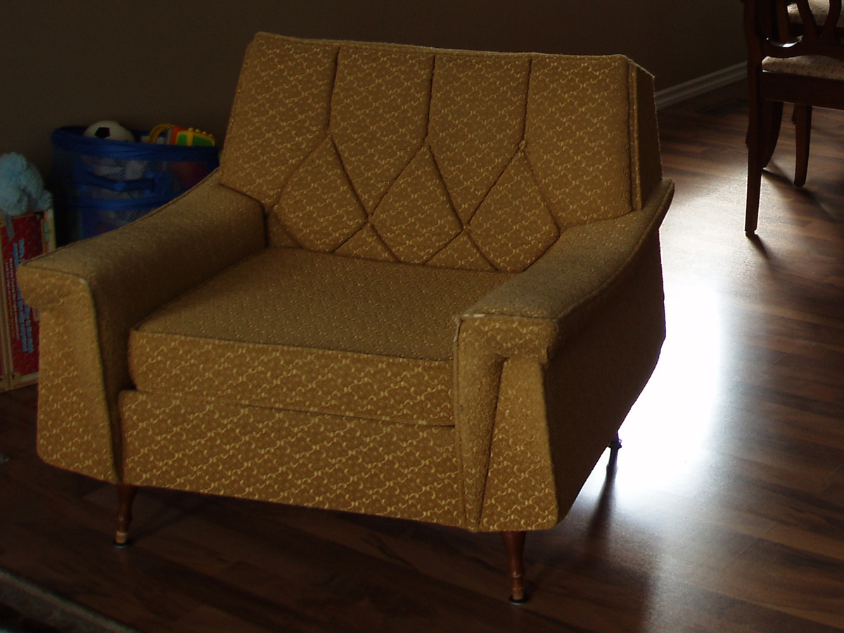 Retro Style Crest Sofa and Chair - Furniture