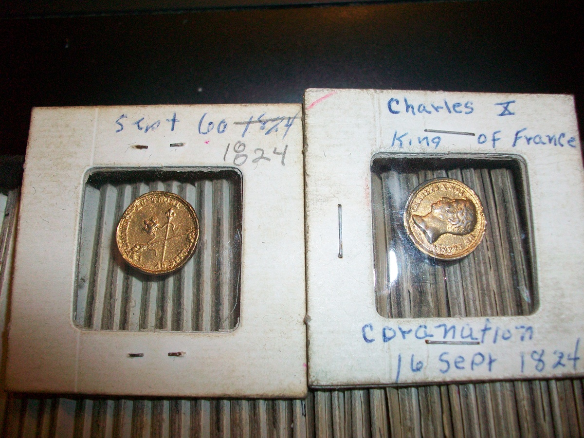 charles X french coins 1824 - World Coins