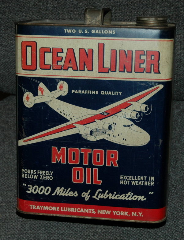 Ocean Liner motor oil can, Pep Boys can. - Petroliana