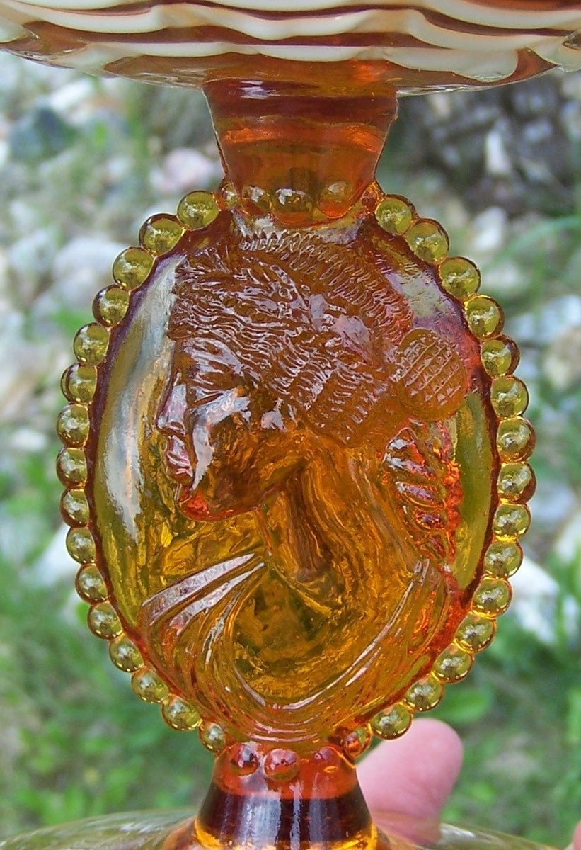 Vintage Italian Cameo Applied Art Glass Pitcher Ewer - Art Glass
