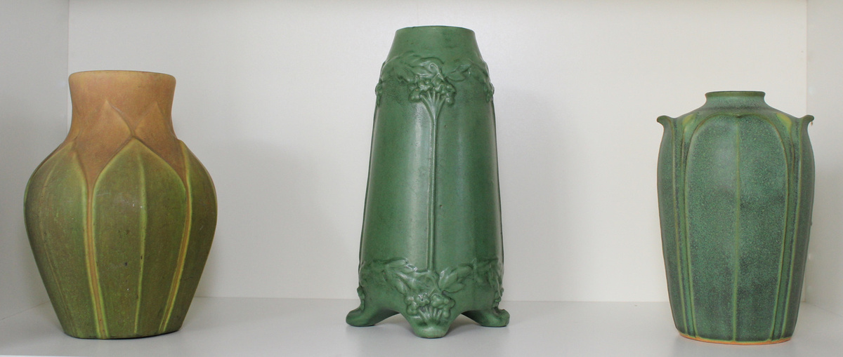Favorites from my Art Pottery Collection - Shawsheen, ?, and Roseville - Art Pottery