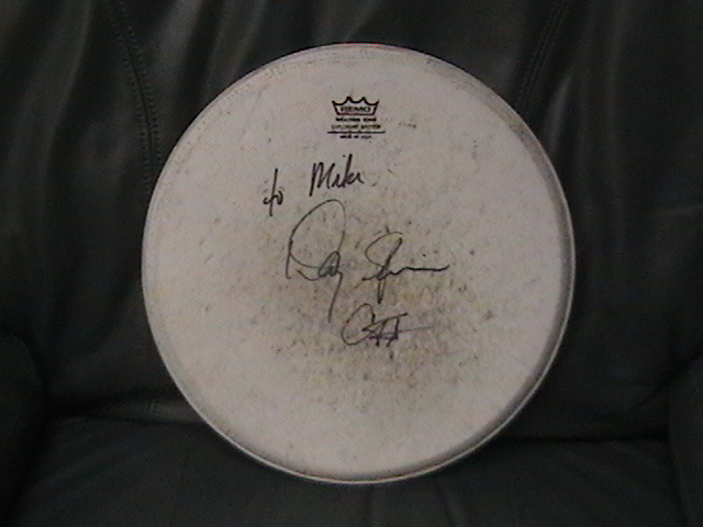 Autographed Drum Head Used by Danny Seriphine of Chicago - Music