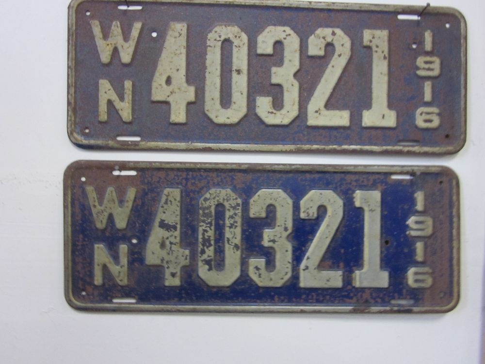 1916 Washington State license plates
