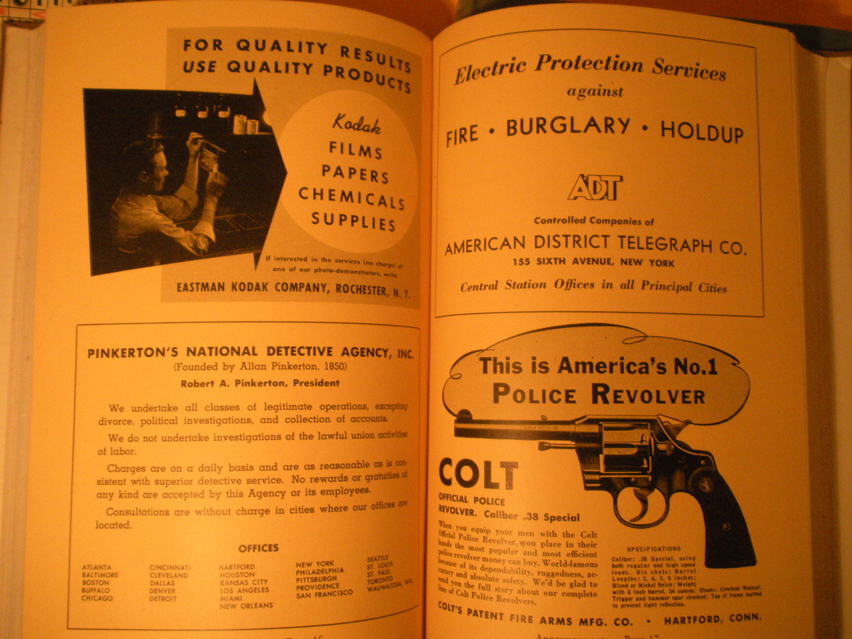 Police Yearbooks for 1943 and 1945 ... War Effect on Social .. Bombs and Explosives ... - Books