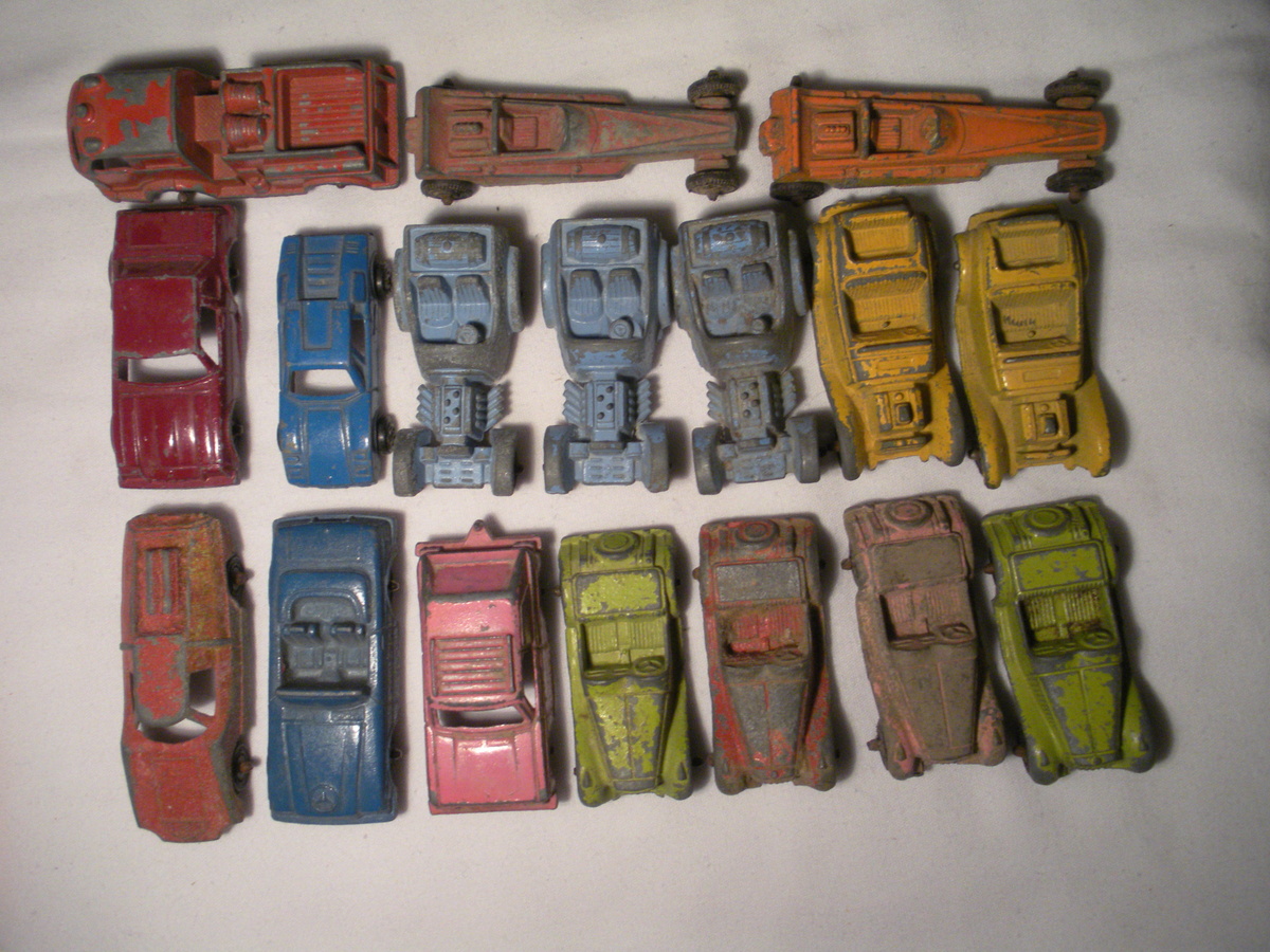 Die Cast Metal TOOTSIETOY Cars = Roadster, Fire Truck, Fiat, Monza, etc - Model Cars