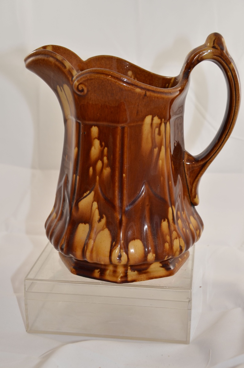 Art Pottery Vintage Drip Glaze Pottery Pitcher Unknown Maker Bennington?