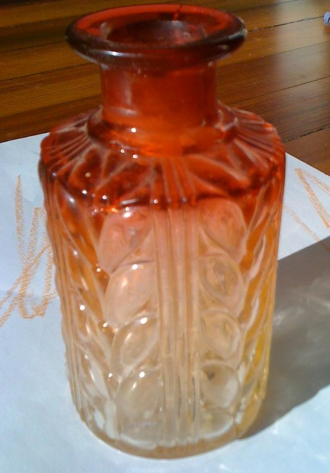 Baccarat(?) rose tiente perfume bottle